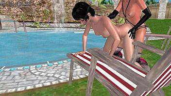 Animated 3D Sex with Cute Lesbian Girls Ducking Hard!