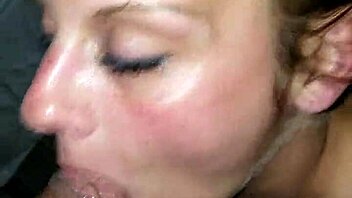 using horny white slut for cum