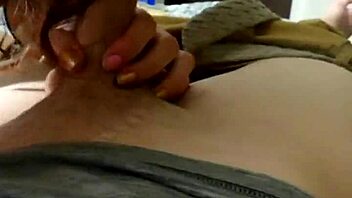 Emo brunette teen 18+ teases in lingerie then gives blowjob