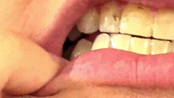 fifi foxx devours gummy bears in close-up mouth vore