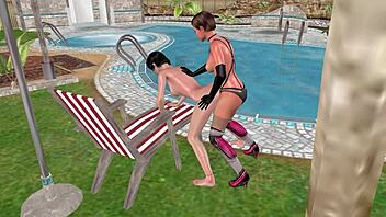 Animated 3D Sex with Cute Lesbian Girls Ducking Hard!