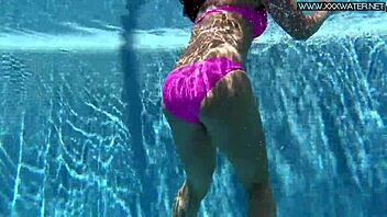 Hot Russian Jessica Lincoln Splashes In The Pool During Holiday