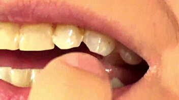 fifi foxx devours gummy bears in close-up mouth vore