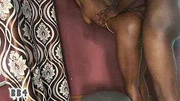 petite ebony girl tries different sex styles with creampie and cumshot. 😍