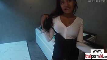 Why does this asian teen 18+ tease her boyfriend with a hardcore footjob pov?