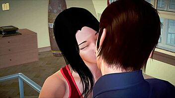 My new family member flaunts her big ass in this cartoon adventure