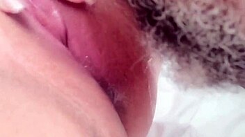 Fat redhead squirts from husband's cock.