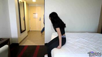 Interracial teen gets paid for sex with a midget