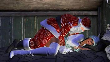 Santa Delivers Christmas Gifts Through the Back Door Instead