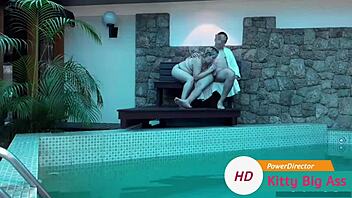 Feeling Horny As Camera Catches Wife Fucking Boss By The Pool