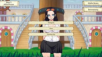 Lusty Buccaneers Parody Hentai Game Ep 1: Nami Exposes Naked Body at Night