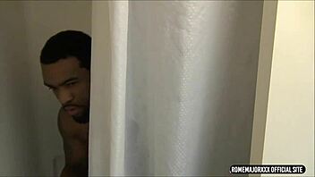 Envy Star Drains Rome Major's Big Cock In Toilet Bathroom Teasing