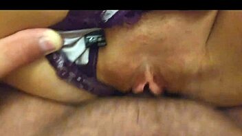 Purple-clad amateur wife's intimate moments in detail