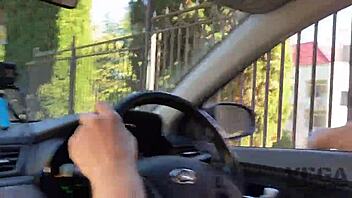 Stepsister delivers sloppy blowjob messily