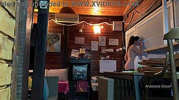 met delivery guy naked, let him touch my boobs outside