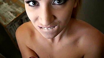 Slim Tattooed Blonde Jackie Swallows Hard Cock And Cumshot