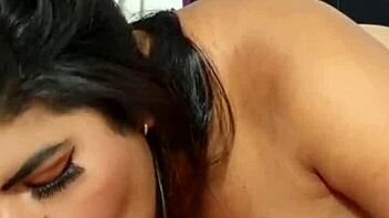 Sheila Ortega's wet POV blowjob to boyfriend at home with big natural tits