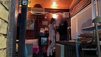 met delivery guy naked, let him touch my boobs outside