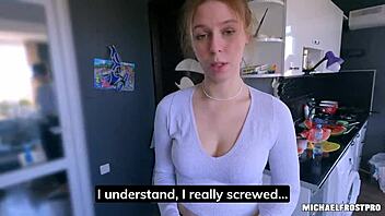 the useless cleaner pays for the fuck-up with her pussy