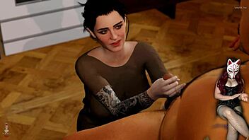 hey, wanna see eve give a handjob to the old neighbor?