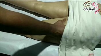 indian lady receives full body massage