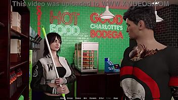 The Hellcat Lounge Part 5: A 3D animated porn video with natural tits and pierced nipples