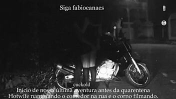 casada shows off on the street, cuckold films her naughty upskirt adventure with voyeur milf