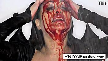 Halloween Tease with Indian Milf Priya Rai's Big Tits and Ass