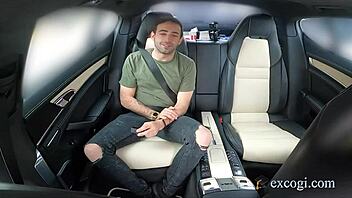 fiona frost deep throats cock in excogi car scene, bent over