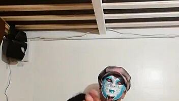 Ladyboy rides a dildo for the first time in solo shemale scene