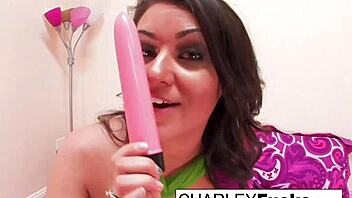 I am busty charley, feeling so horny as I masturbate my wet pussy alone