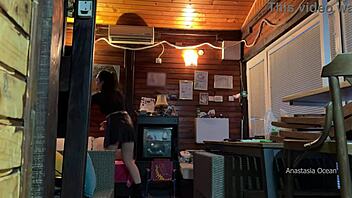 met delivery guy naked, let him touch my boobs outside