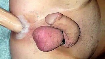 He loves his ass pulsating with the toy during anal play