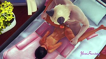 I'm Simon, a femboy, and I'm wondering how I can handle this huge cock in the yaoi scene.