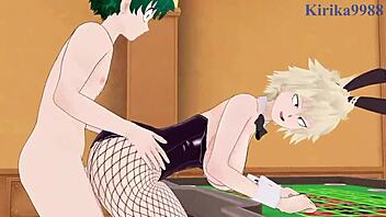 Mitsuki Bakugo And Kyoka Jiro Bunny Girl Sex With Izuku Midoriya