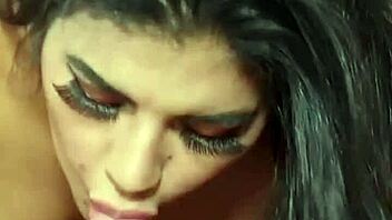 Sheila Ortega's wet POV blowjob to boyfriend at home with big natural tits