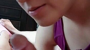 She's learning to suck cock like a pro