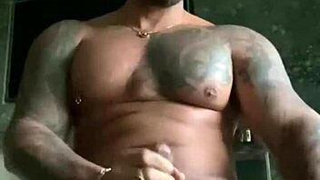 Viktor Rom's big dick and huge cumshots in gay scene with Latino boss