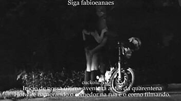 casada shows off on the street, cuckold films her naughty upskirt adventure with voyeur milf