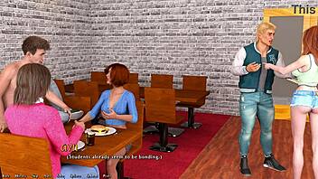 in being a dik 06, the player helps the hot redhead president with her huge monster cock