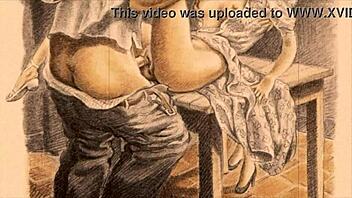 vintage erotic illustration brings back steamy old-school vibes! 😘