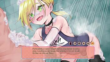 Femboy fun with a handjob in this new Hentai video
