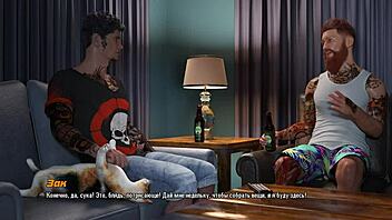 The Hellcat Lounge Part 5: A 3D animated porn video with natural tits and pierced nipples