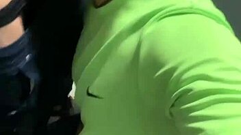 dotado guy sucks monster cock in bathroom, almost caught in sheer clothes