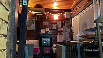 met delivery guy naked, let him touch my boobs outside