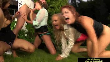 Pissing sluts in park slammed hard in high def