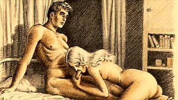 vintage erotic illustration brings back steamy old-school vibes! 😘