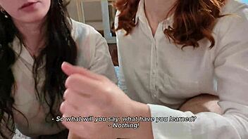 Ever fucked shy teen classmates in a wild 3some after class?