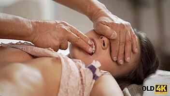 Tiny Hungarian Anita Bellini gets what she needs from old man