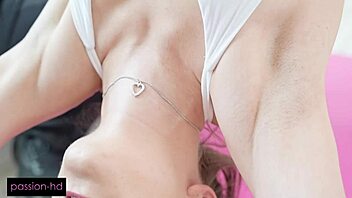 rose caarter begs trainer for monster cock in sweaty pussy workout.